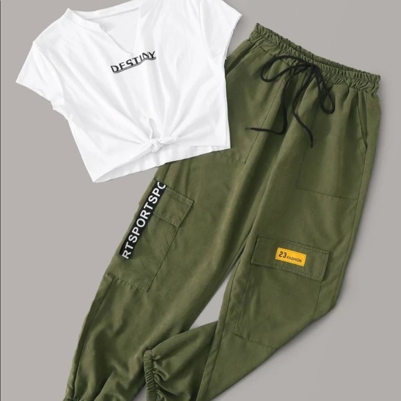 t-shirt and cargo pants set